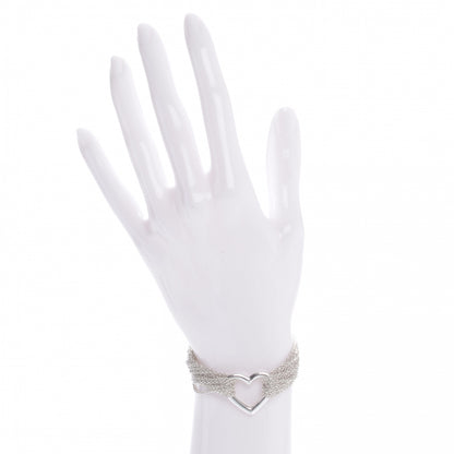 Tiffany Sterling Silver Heart Mesh Bracelet 2 of 5