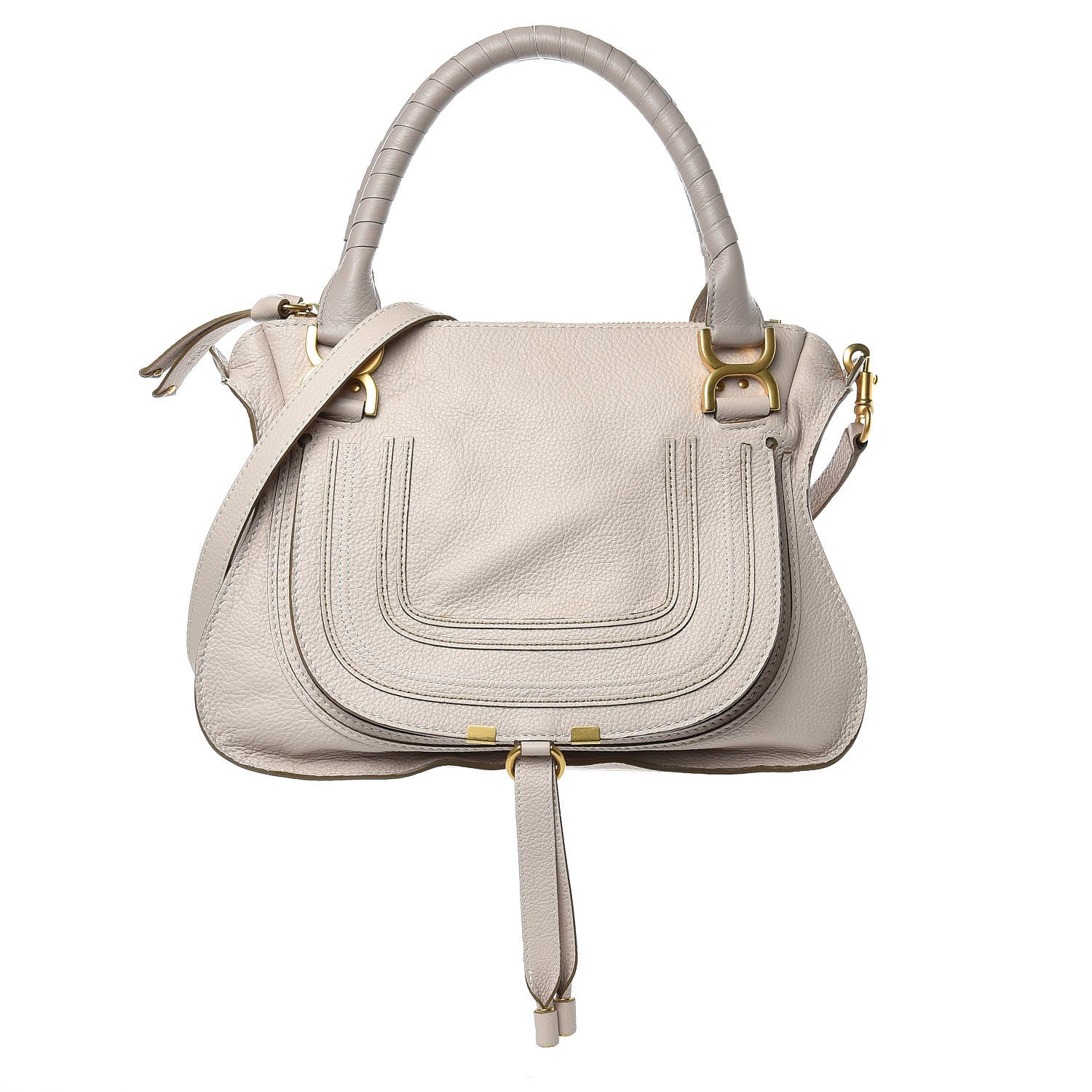 Chloe Calfskin Medium Marcie Satchel Beige 1 of 12