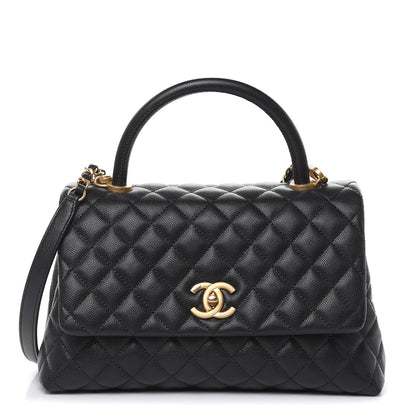 Chanel Caviar Quilted Small Coco Handle Flap Black 1 of 14