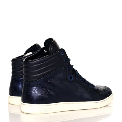 Gucci Imprime Monogram Mens Coda High Top Sneakers 8.5 Blue 3 of 7