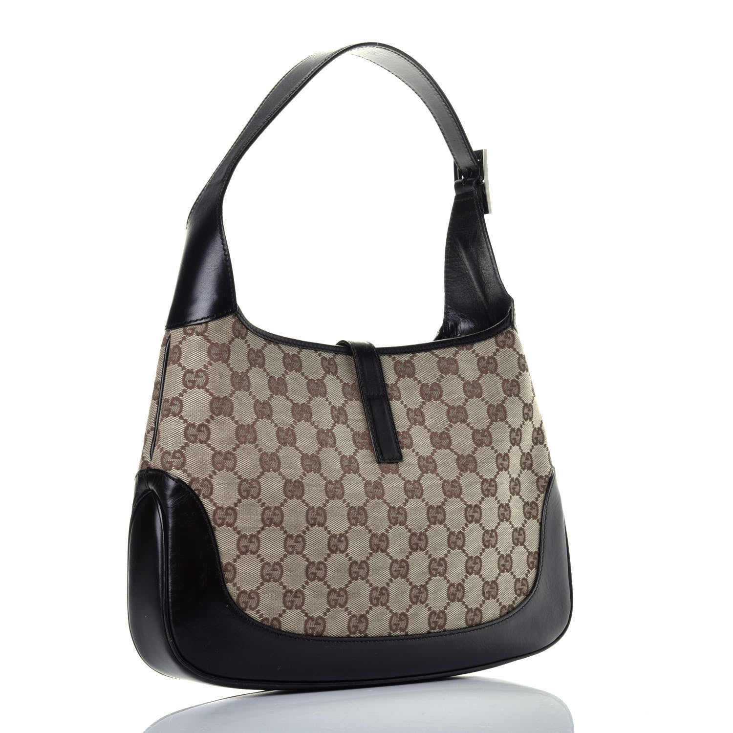 Gucci Monogram Web Jackie O Hobo Dark Brown 3 of 9