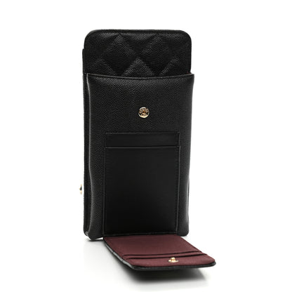 Chanel Caviar Quilted Zip Phone Case Black 5 of 8