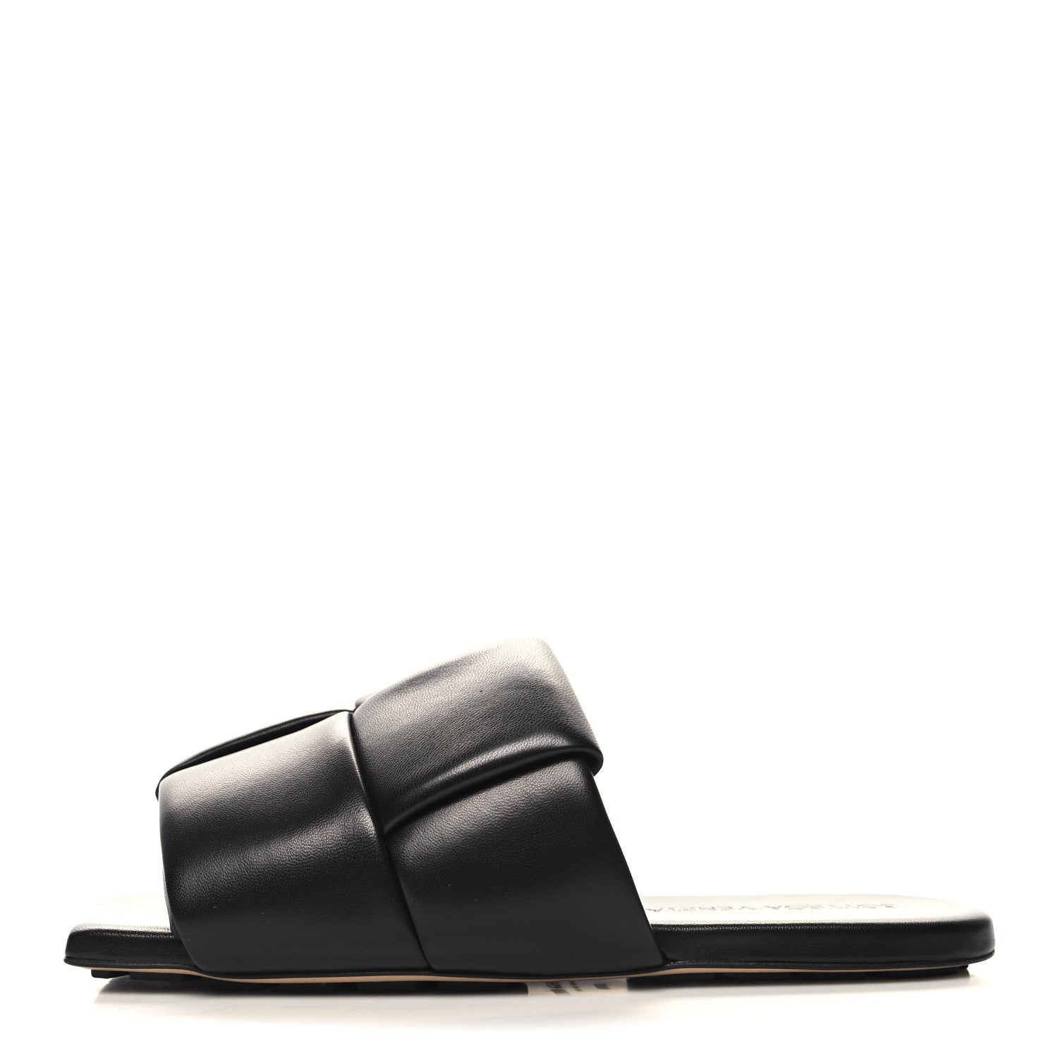 Bottega Veneta Nappa Maxi Intrecciato Patch Flat Mules 38.5 Black 1 of 7
