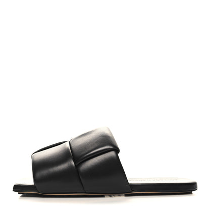 Bottega Veneta Nappa Maxi Intrecciato Patch Flat Mules 38.5 Black 1 of 7