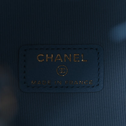 Chanel Lambskin Quilted Mini Drawstring Bucket Bag With Chain Light Blue 8 of 11