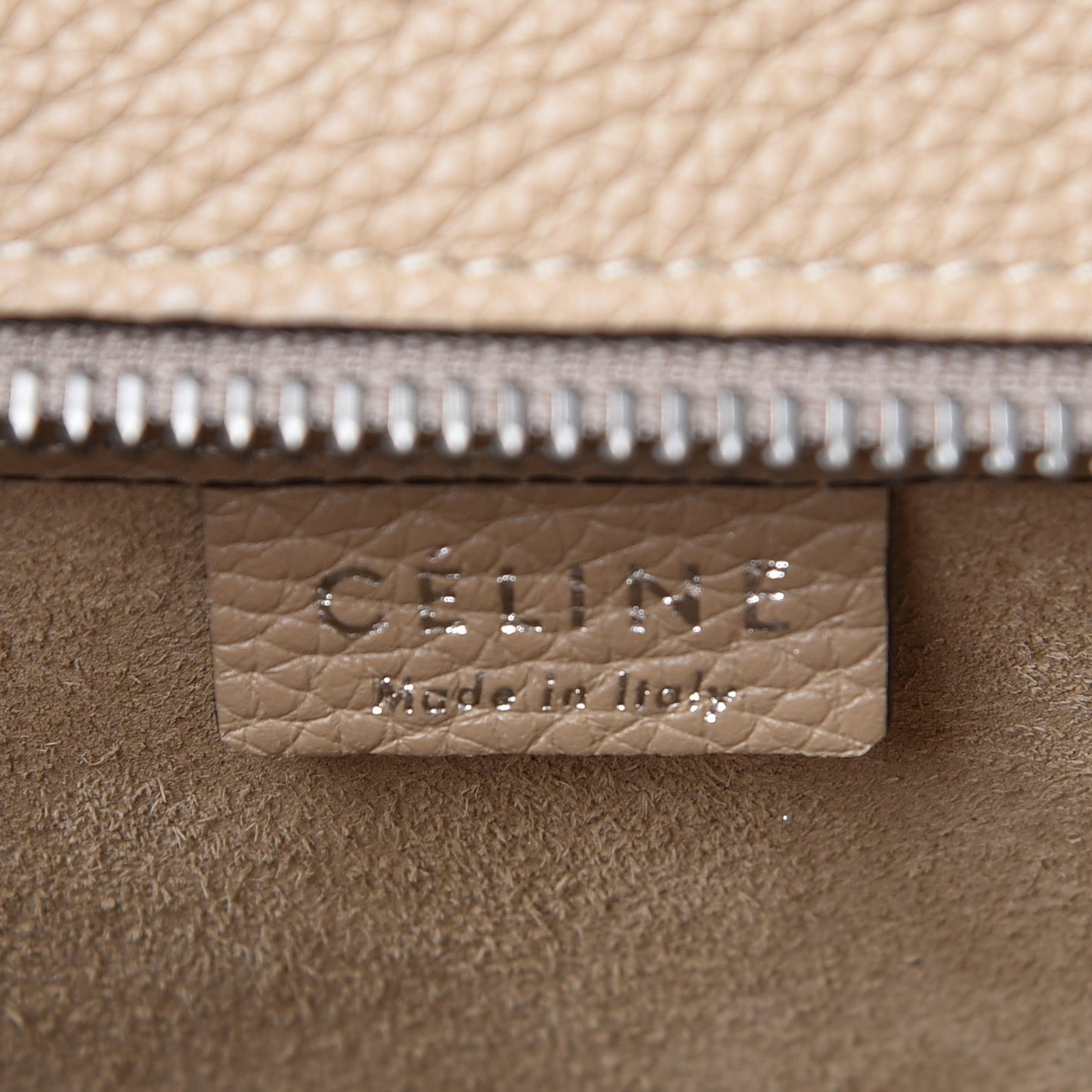 Drummed Calfskin Nano Luggage Dune