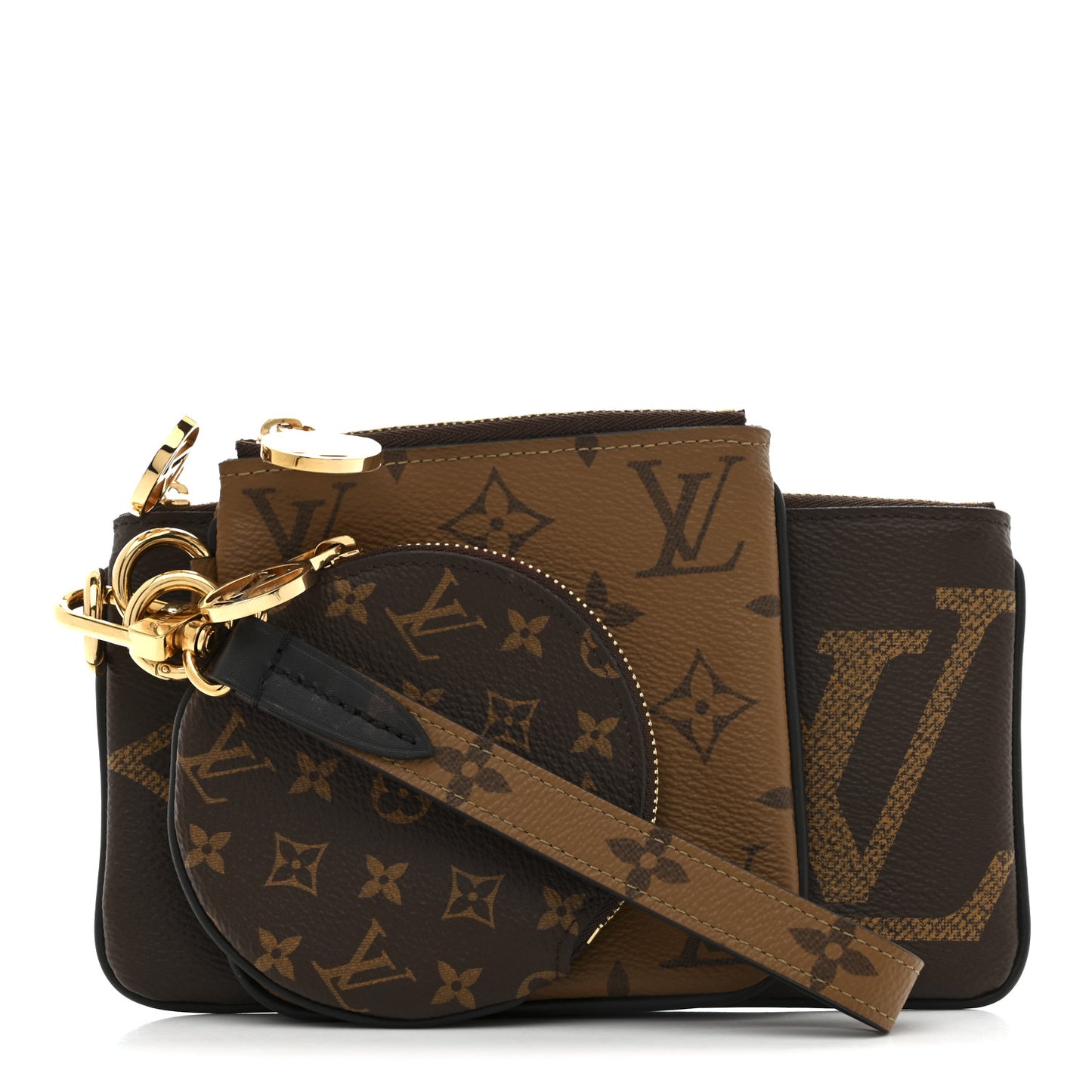 Reverse Monogram Giant Trio Pouch