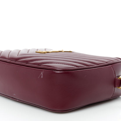 Saint Laurent Calfskin Matelasse Monogram Lou Camera Bag Dark Legion Red 10 of 10