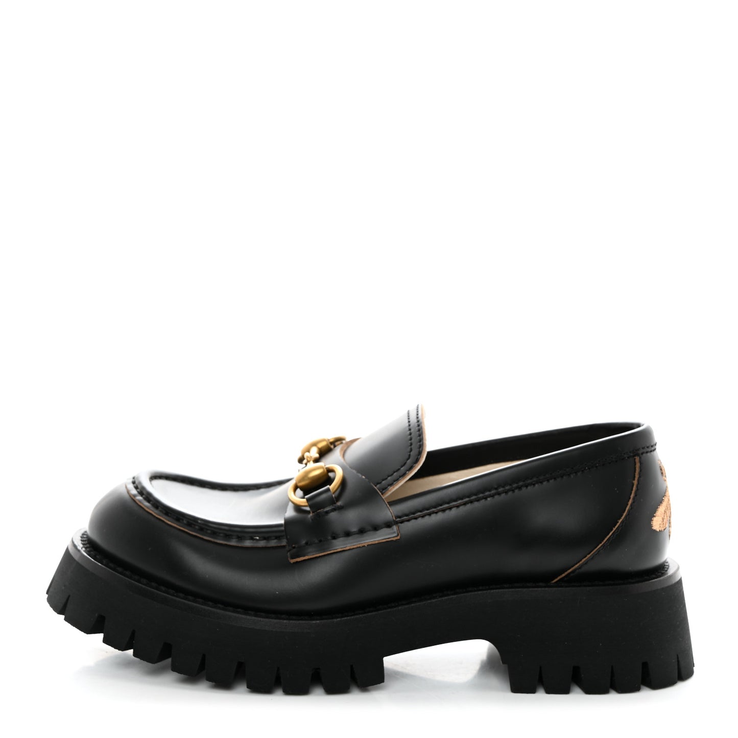 Cordovan Lux Womens Harald Horsebit 25mm Platform Loafers 35.5 Black