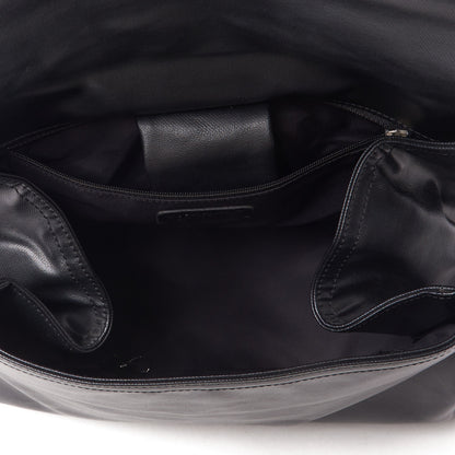 Chanel Coated Canvas Paris Biarritz Messenger Flap Black 7 of 9