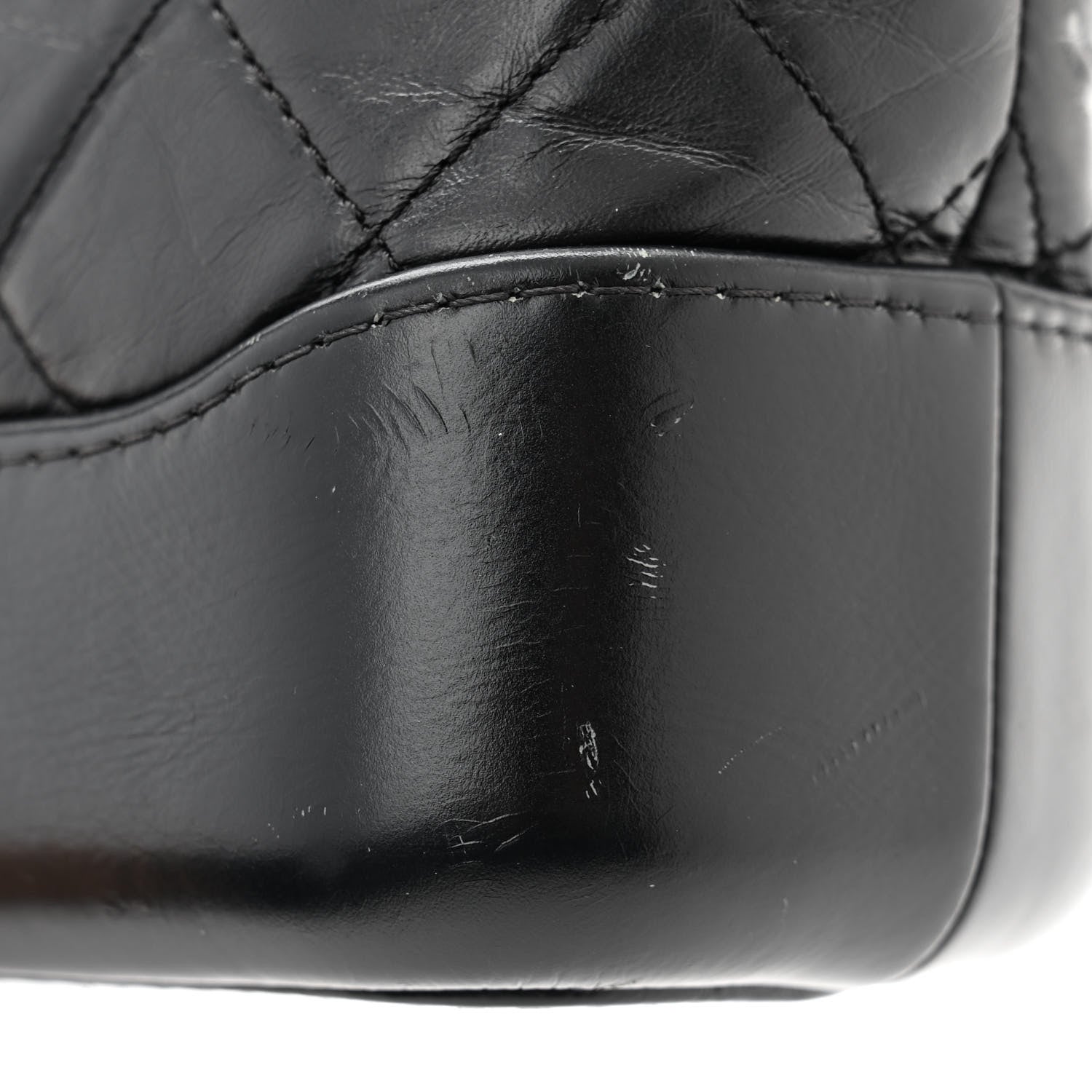 Chanel Aged Calfskin Quilted Small Gabrielle Hobo Black 11 of 12
