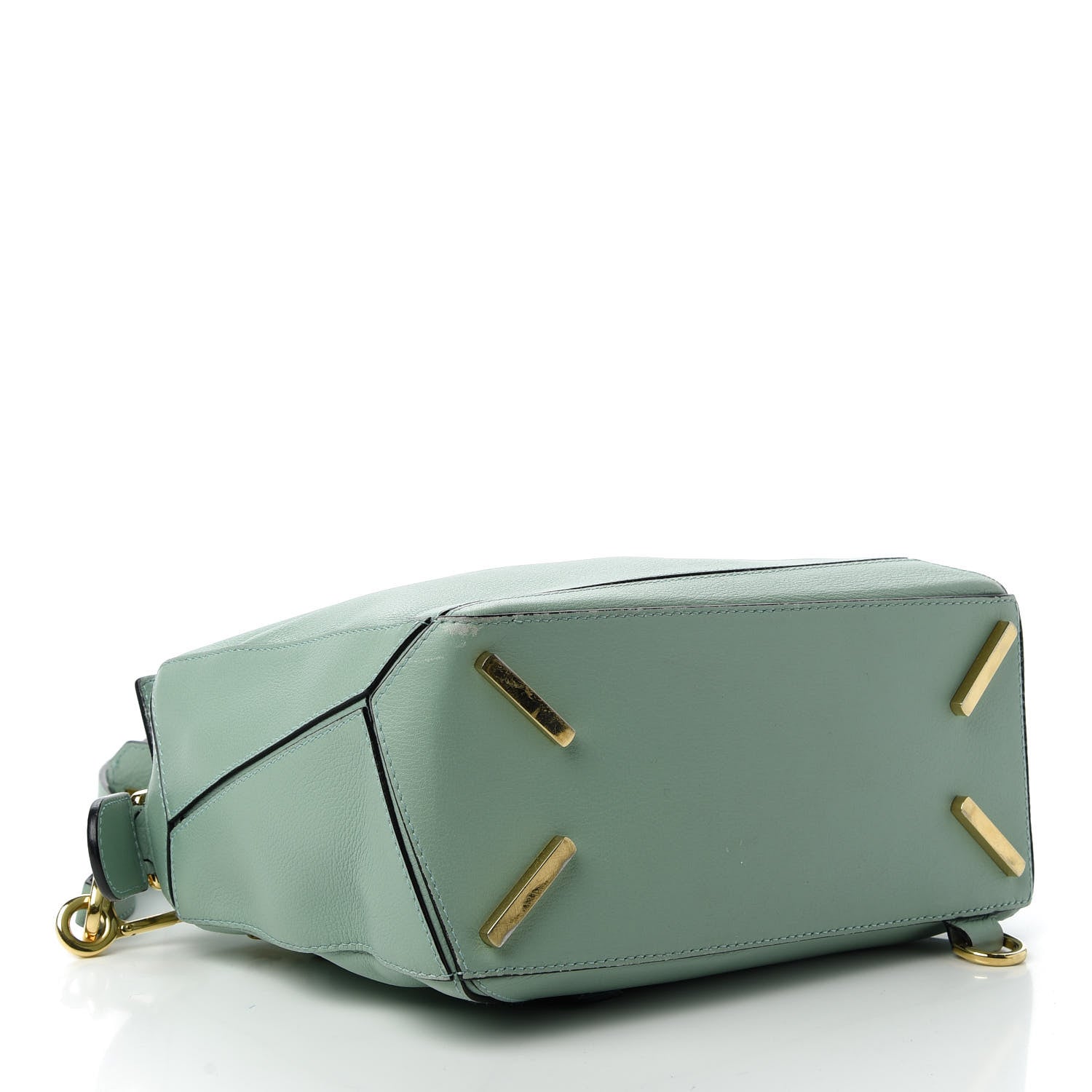 Loewe Calfskin Small Puzzle Bag Sea Water Green 4 of 11