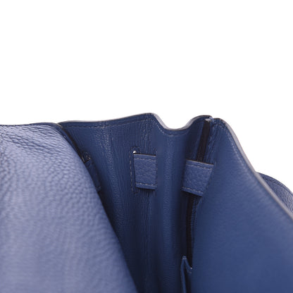 Hermes Taurillon Clemence Kelly Retourne 32 Bleu Brighton 30 of 42