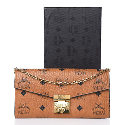 MCM Visetos Large Patricia Wallet On Chain Cognac 13 of 13