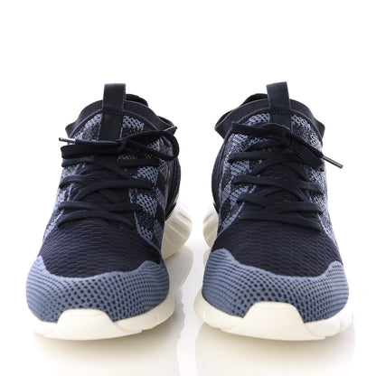 Louis Vuitton Knit Damier Fastlane Sneakers 8 Blue 7 of 30