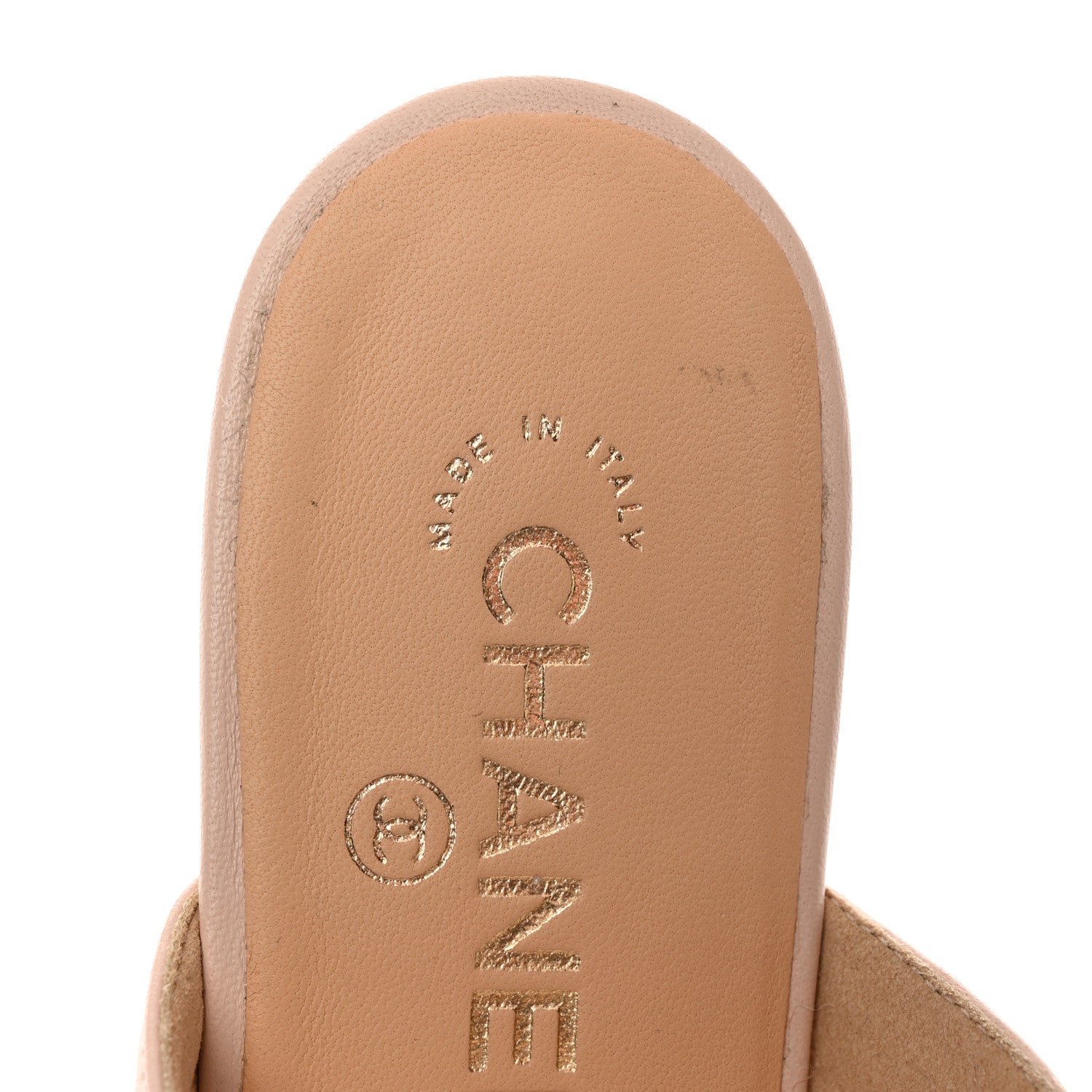 Chanel Lambskin Quilted Chain CC Mules 37.5 Light Pink 12 of 13