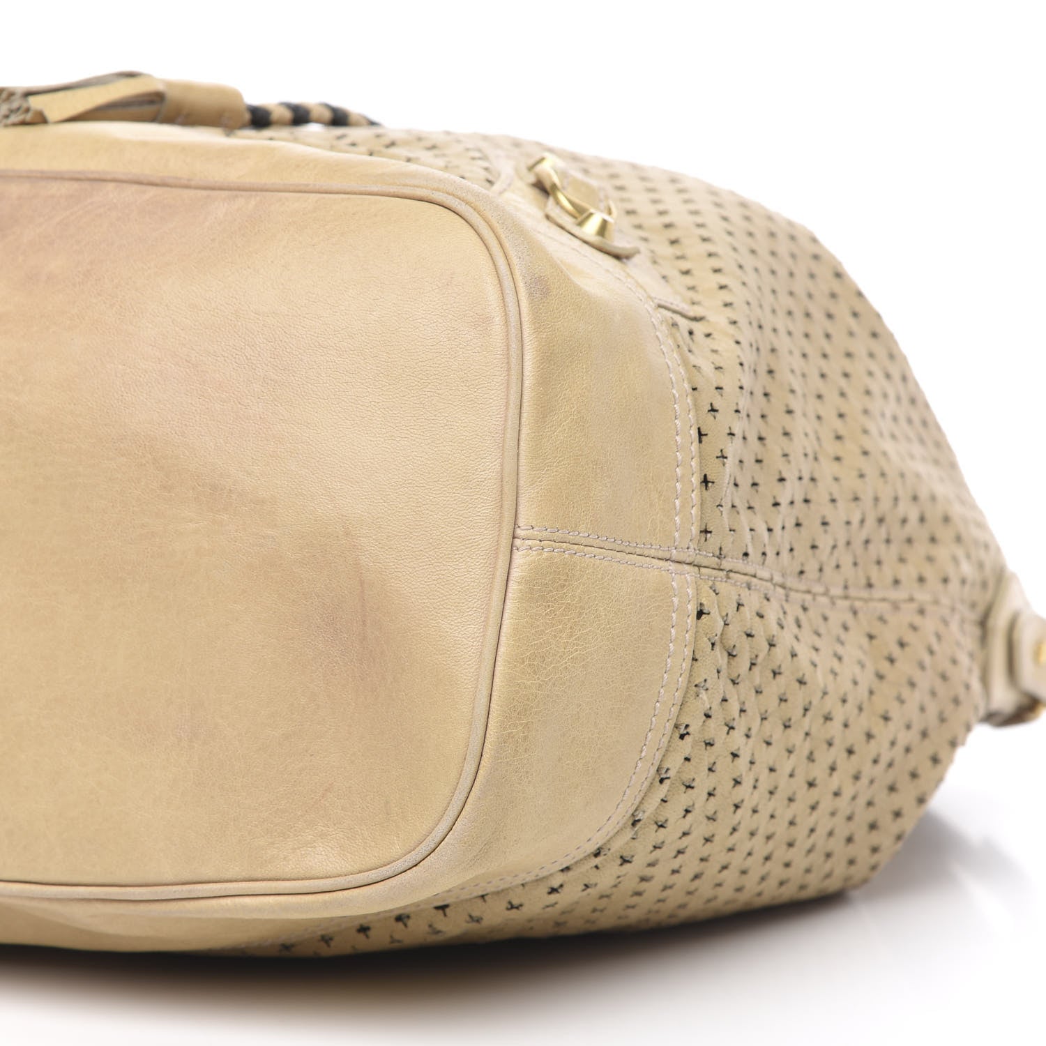 Balenciaga Agneau Arena Laser Cut Cross Classic Gold Hardware Medium Pampille Praline 10 of 16