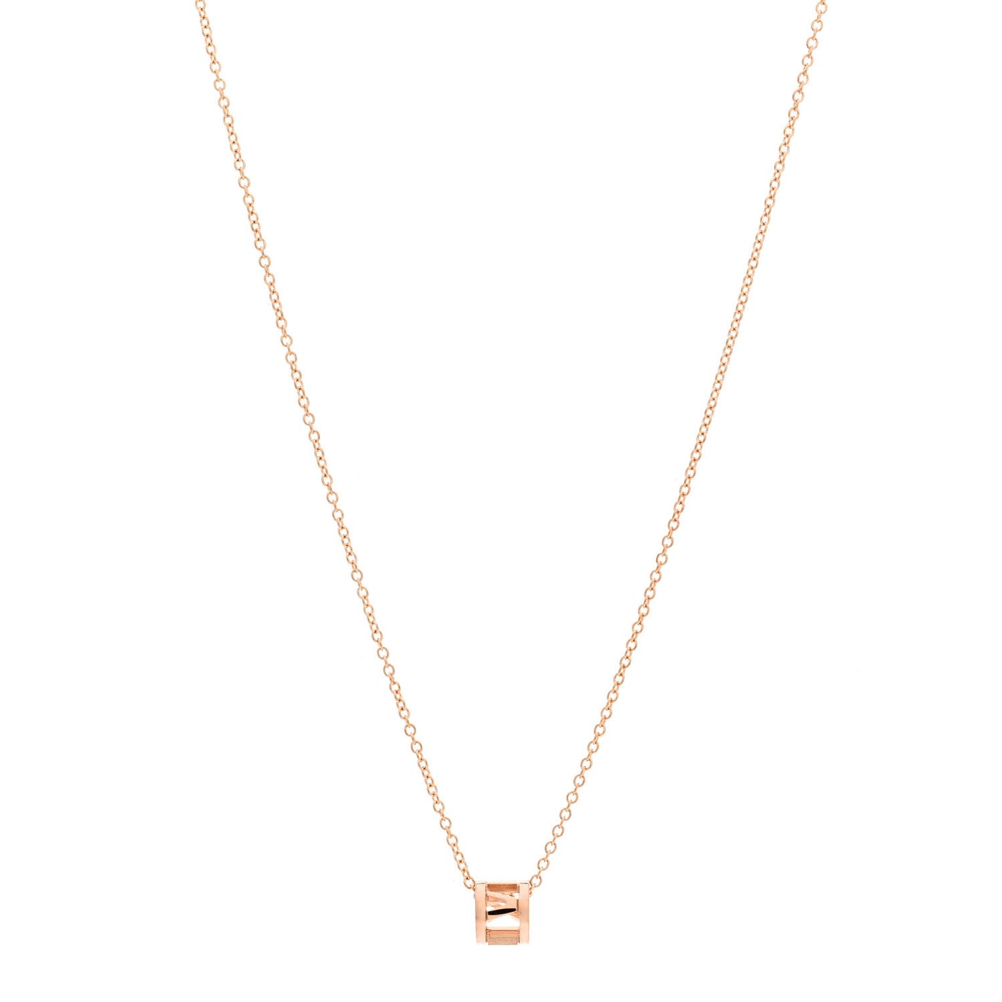 18K Rose Gold Atlas Open Pendant Necklace