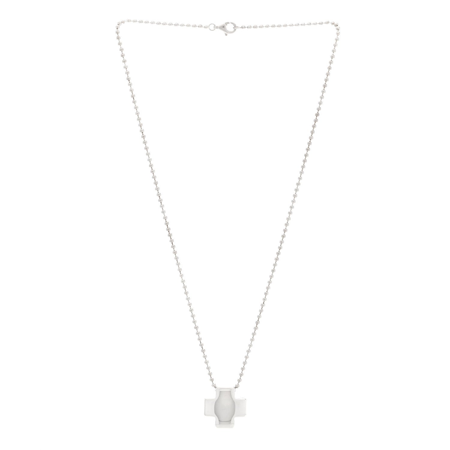 Tiffany Sterling Silver Square Cross Pendant Necklace 3 of 6
