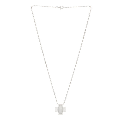 Tiffany Sterling Silver Square Cross Pendant Necklace 3 of 6