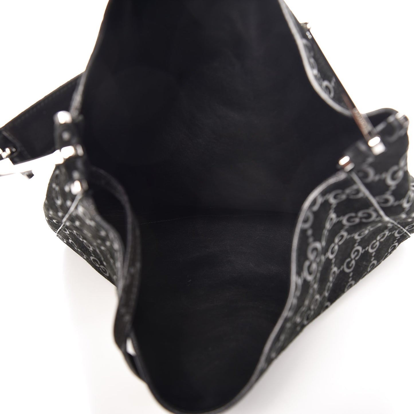 Suede Guccissima Hobo Black