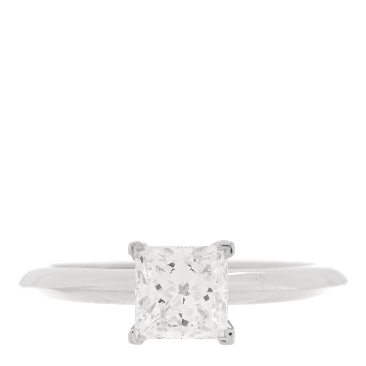 Tiffany Platinum Diamond 1.04ct Princess Solitaire Engagement Ring 52 6 1 of 5