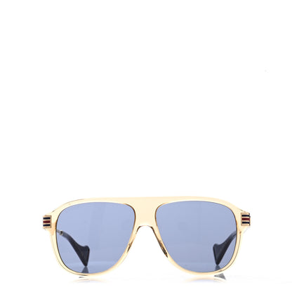 Gucci Web Aviator Sunglasses GG0587S Gold Tortoise 2 of 8