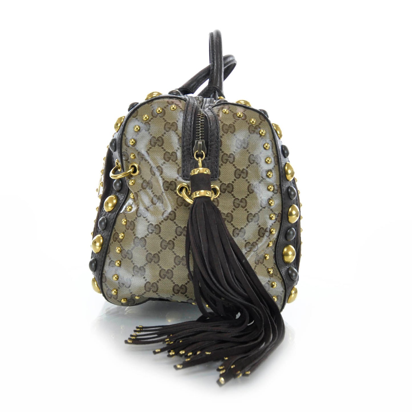 Crystal Monogram Studded Large Babouska Boston