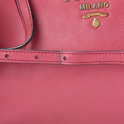 Prada Saffiano City Calf Light Frame Bag Peonia 16 of 18