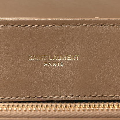 Saint Laurent Calfskin Y Quilted Monogram Medium Loulou Chain Satchel Dark Beige 7 of 12