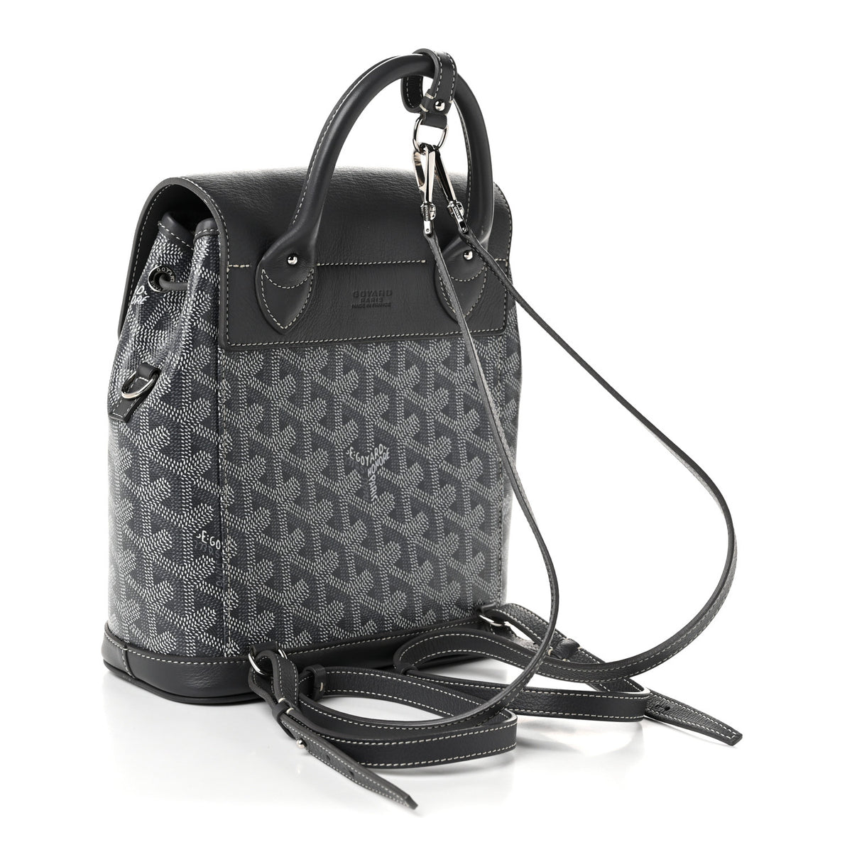 Goyardine Calfskin Mini Alpin Backpack Grey