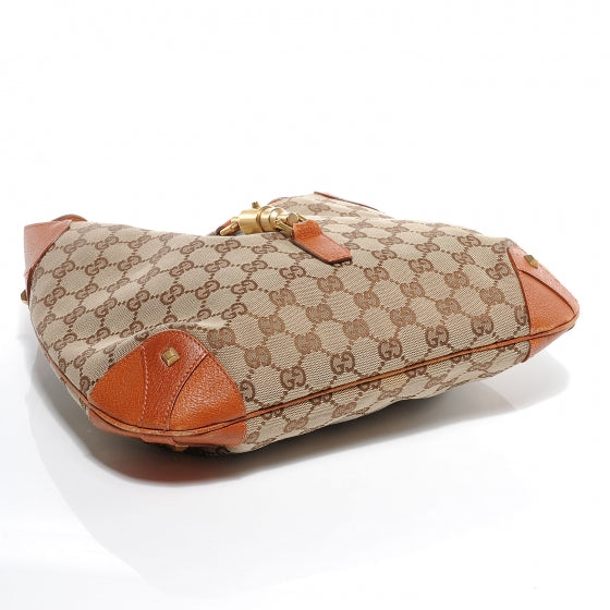 Monogram Piston Lock Jackie O Hobo Tan