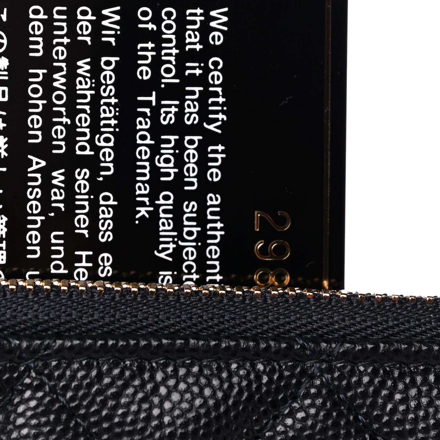 Chanel Caviar Quilted Cosmetic Case Navy Blue 5 of 5