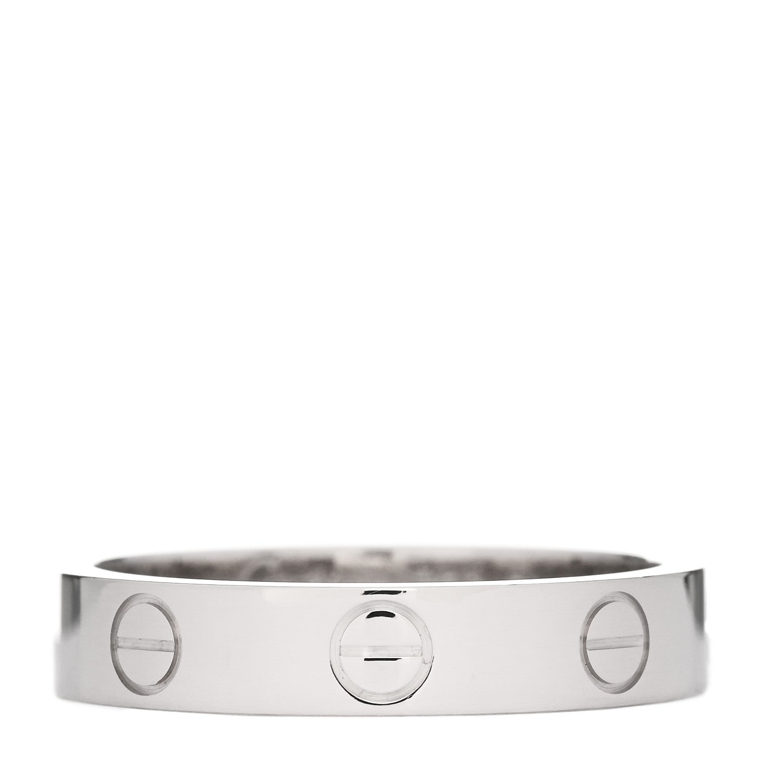 Cartier 18K White Gold 3.5mm LOVE Wedding Band Ring 51 5.75 1 of 4