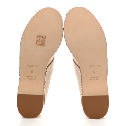 Hermes Calfskin Calya Mules 37 Hetre 5 of 8