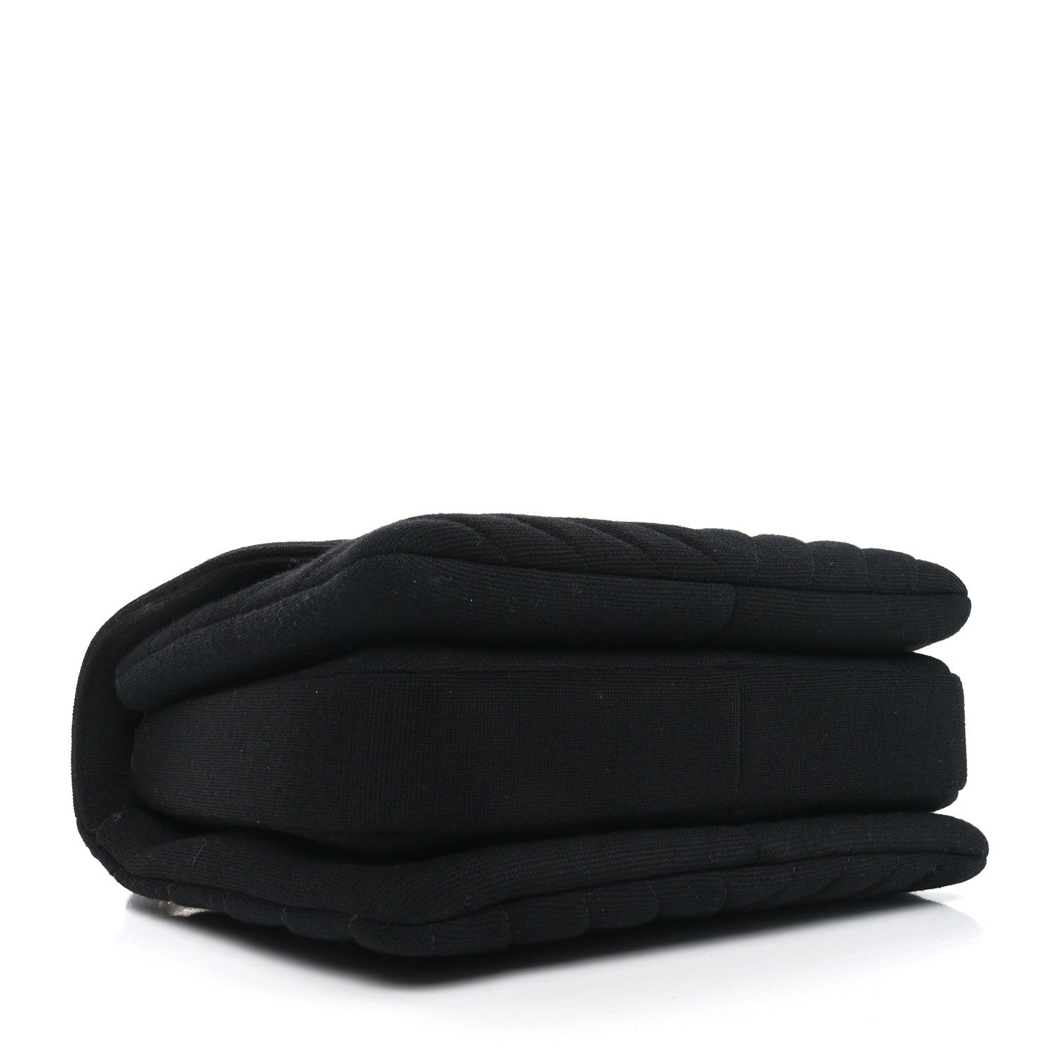 Chanel Jersey Chevron Quilted Small Trendy CC Dual Handle Flap Bag Black 4 of 10