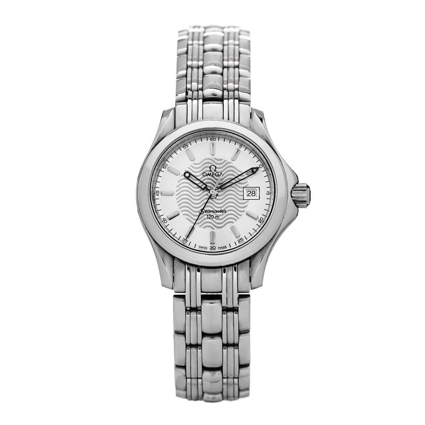 Stainless Steel 28mm Seamaster 120M Quartz Watch Silver 2571.31.00