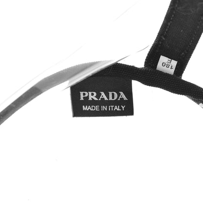 Prada Plexiglass Canapa Small Shopper Tote Black 8 of 14