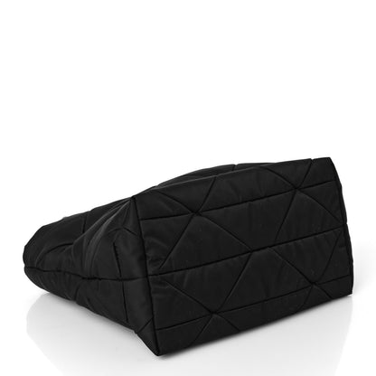 Prada Re-Nylon Nappa Triangle Quilted Padded Double Handled Zip Pocket Tote Black 4 of 9