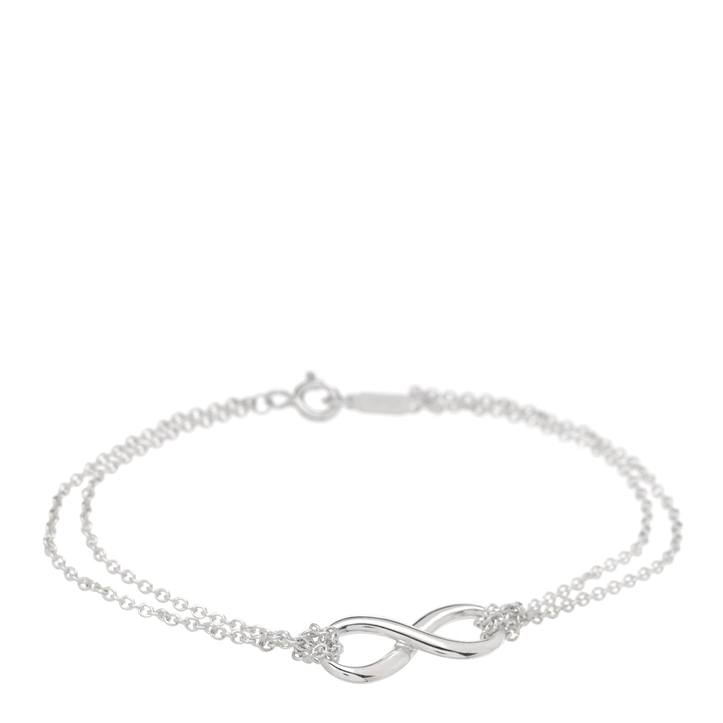 Sterling Silver Infinity Double Chain Bracelet