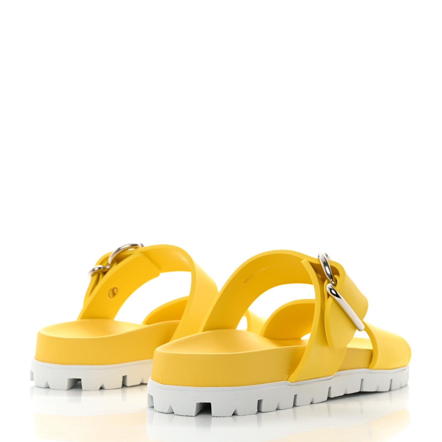 Prada EVA Rubber Double Strap 20mm Fussbett Sandals 39 Sole 4 of 9