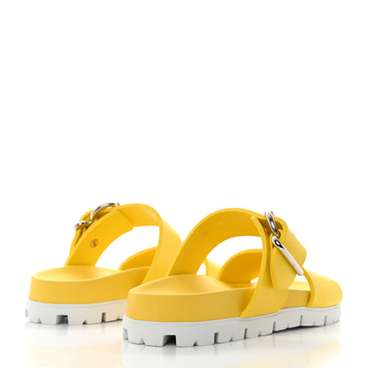 Prada EVA Rubber Double Strap 20mm Fussbett Sandals 39 Sole 4 of 9