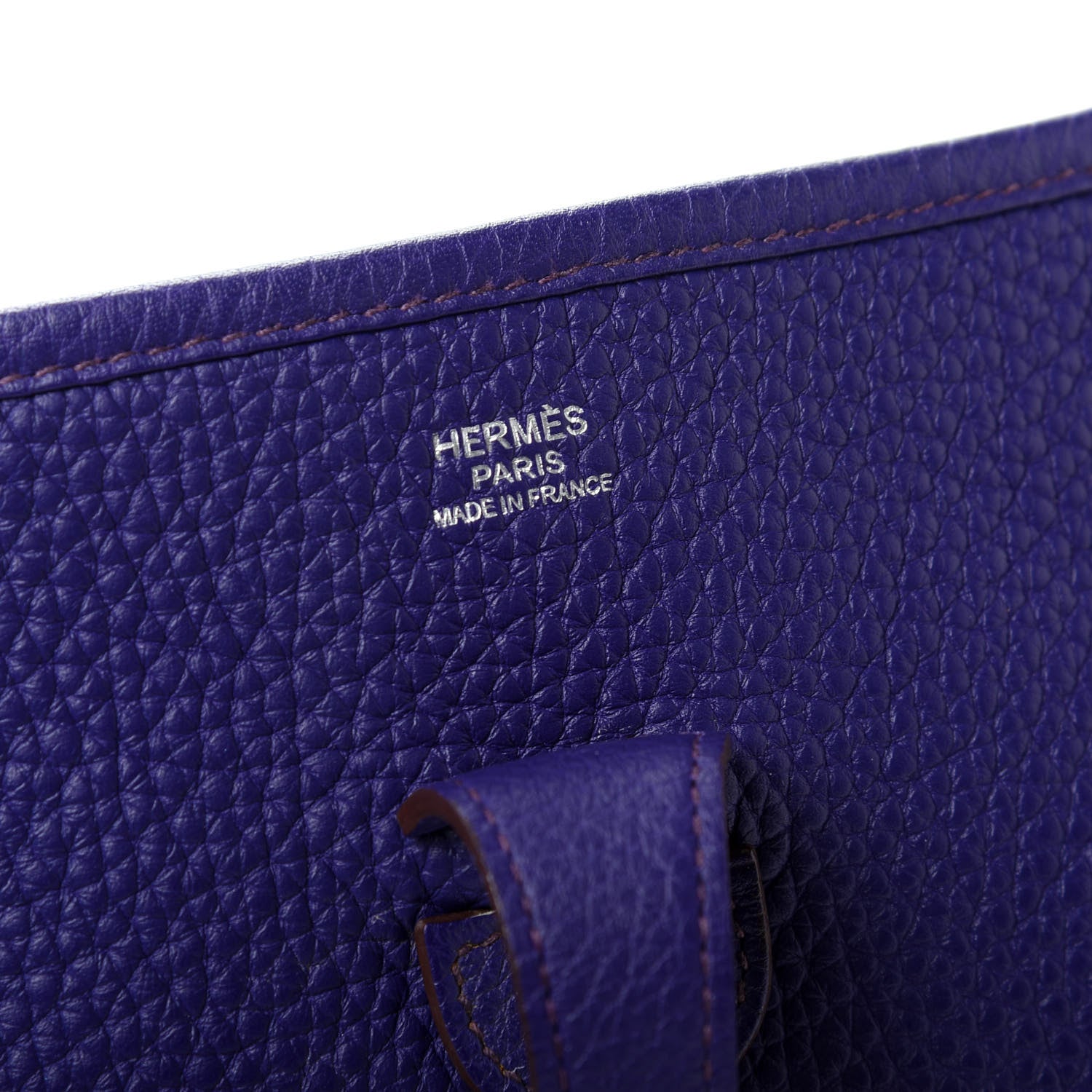 Hermes Taurillon Clemence Evelyne III PM Iris 8 of 8