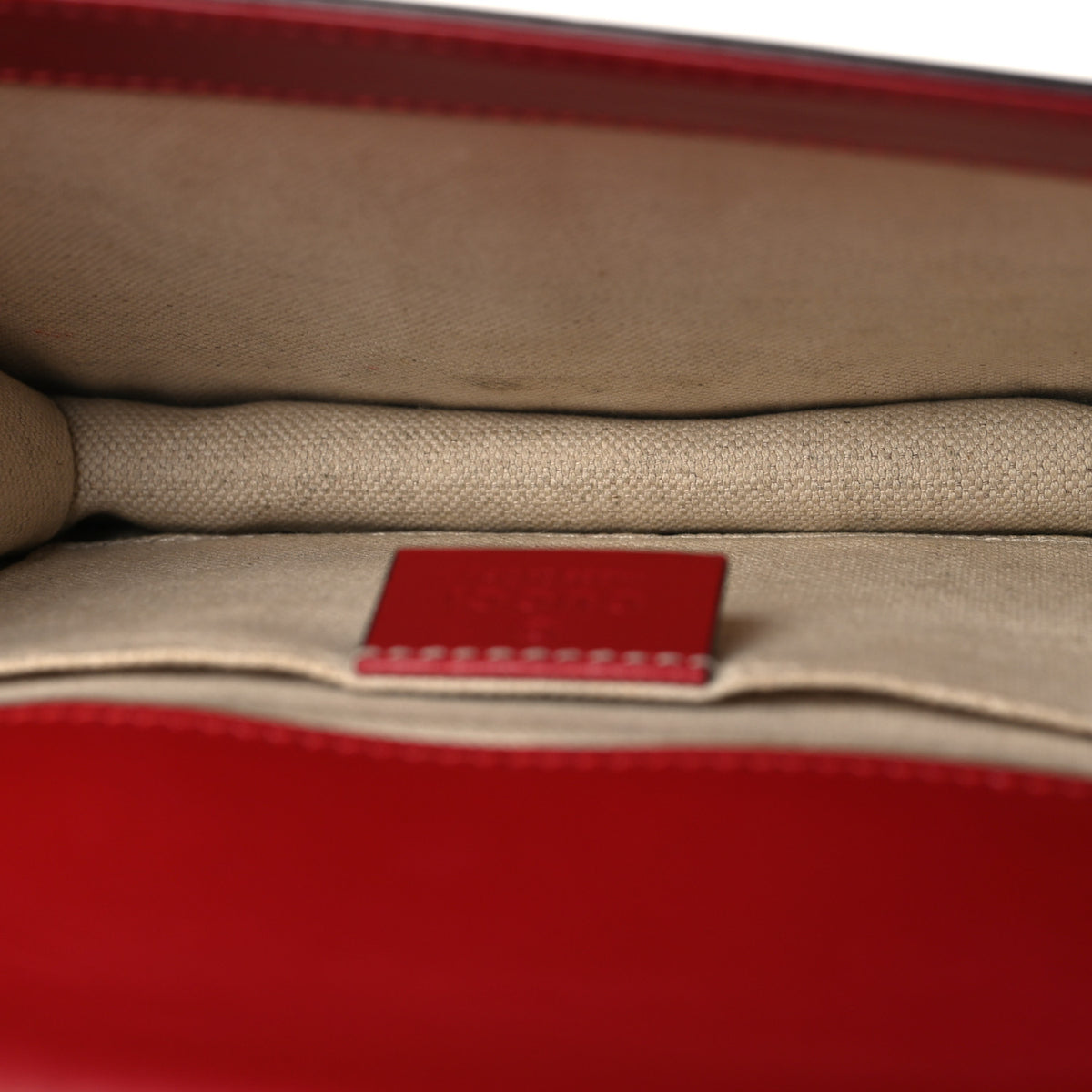 Knight Calfskin Small GG Marmont Chain Handle Bag Hibiscus Red