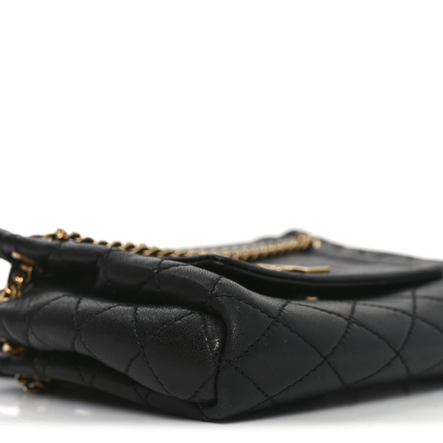 Lambskin Quilted Monogram Mini Nolita Black