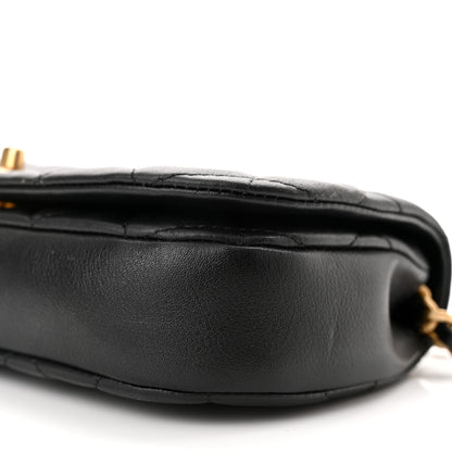 Chanel Calfskin Quilted Coco Mail Clutch With Chain Black 6 of 12
