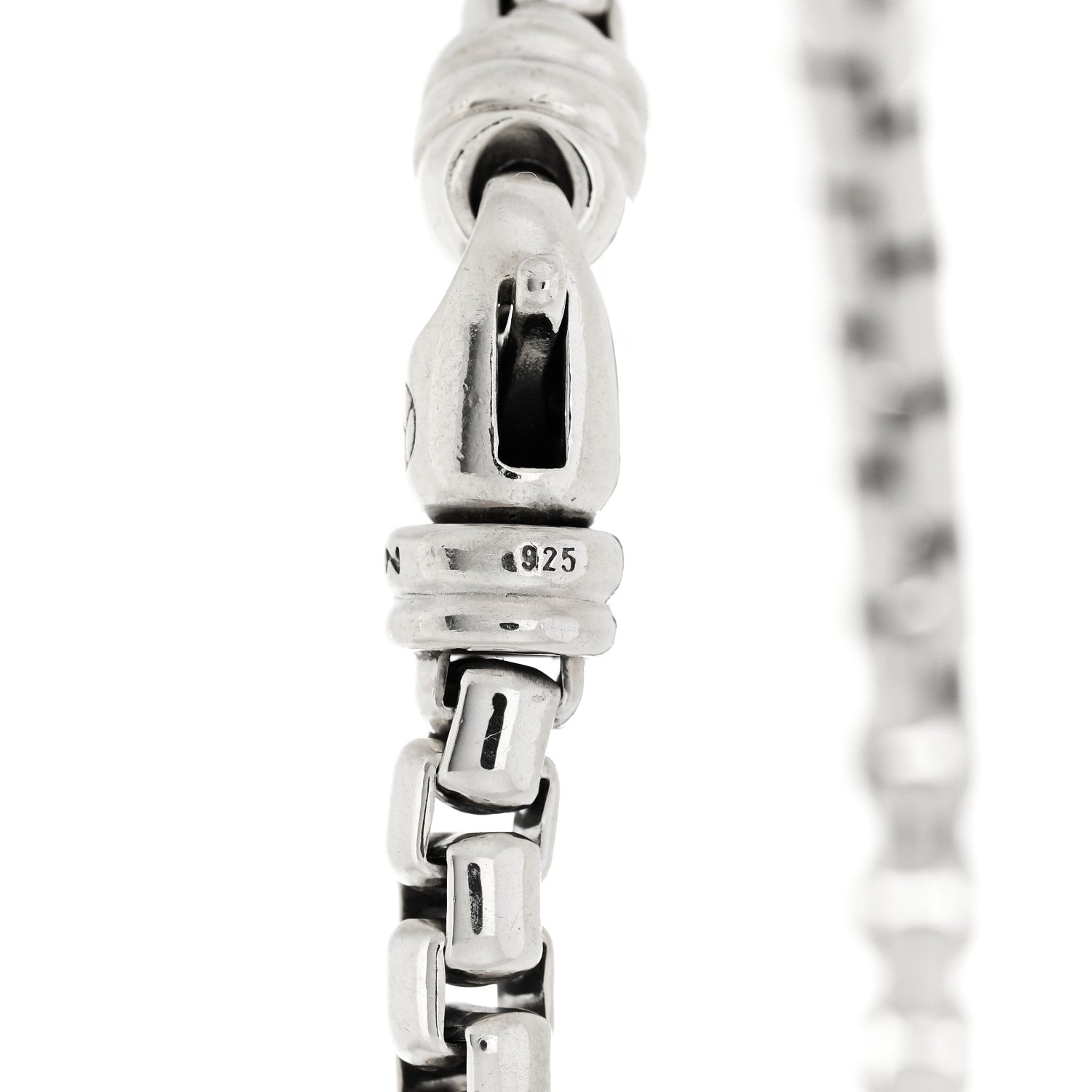 David Yurman Sterling Silver 7mm Box Chain Bracelet 5 of 5