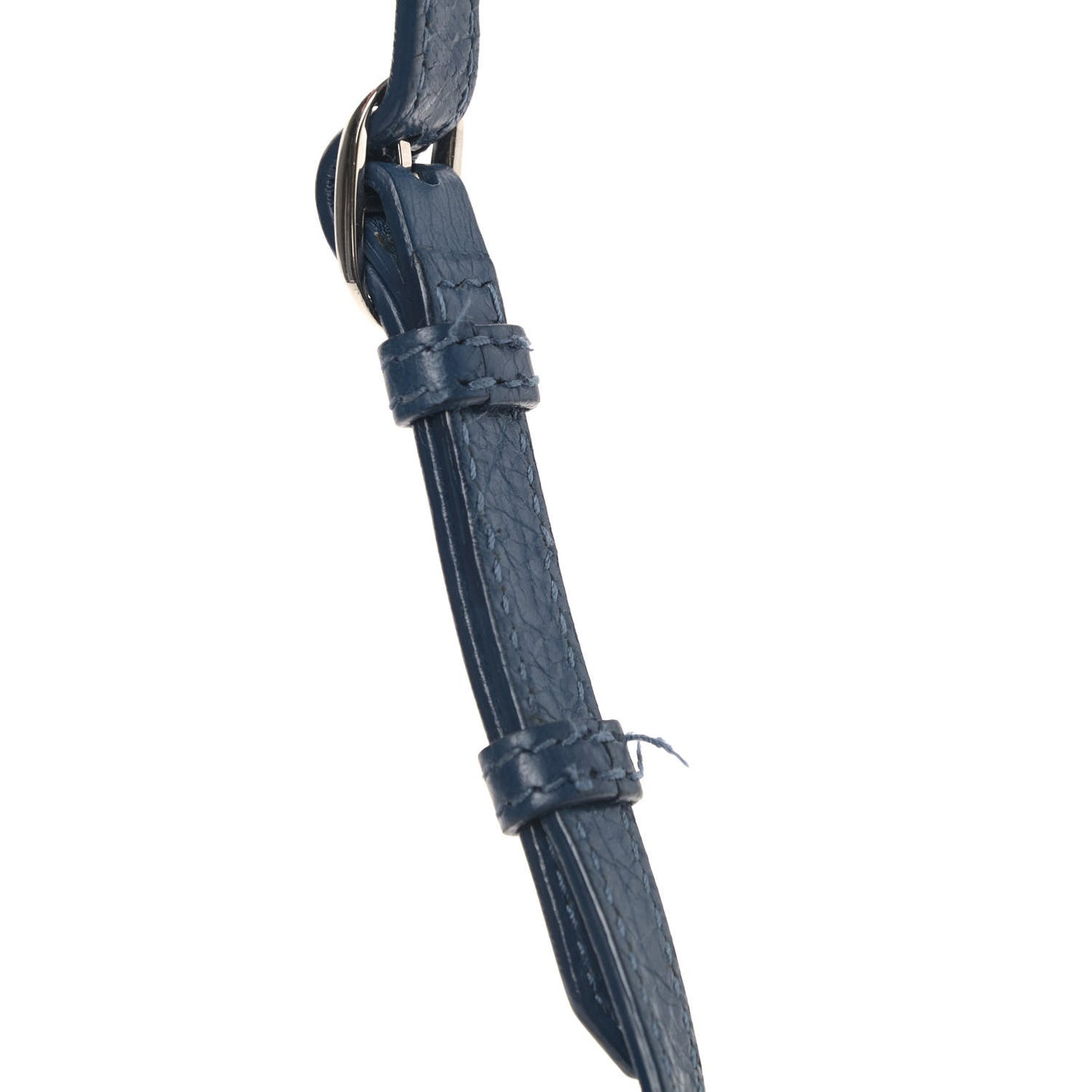Agneau Classic Silver Hardware Nano City Bleu Profond