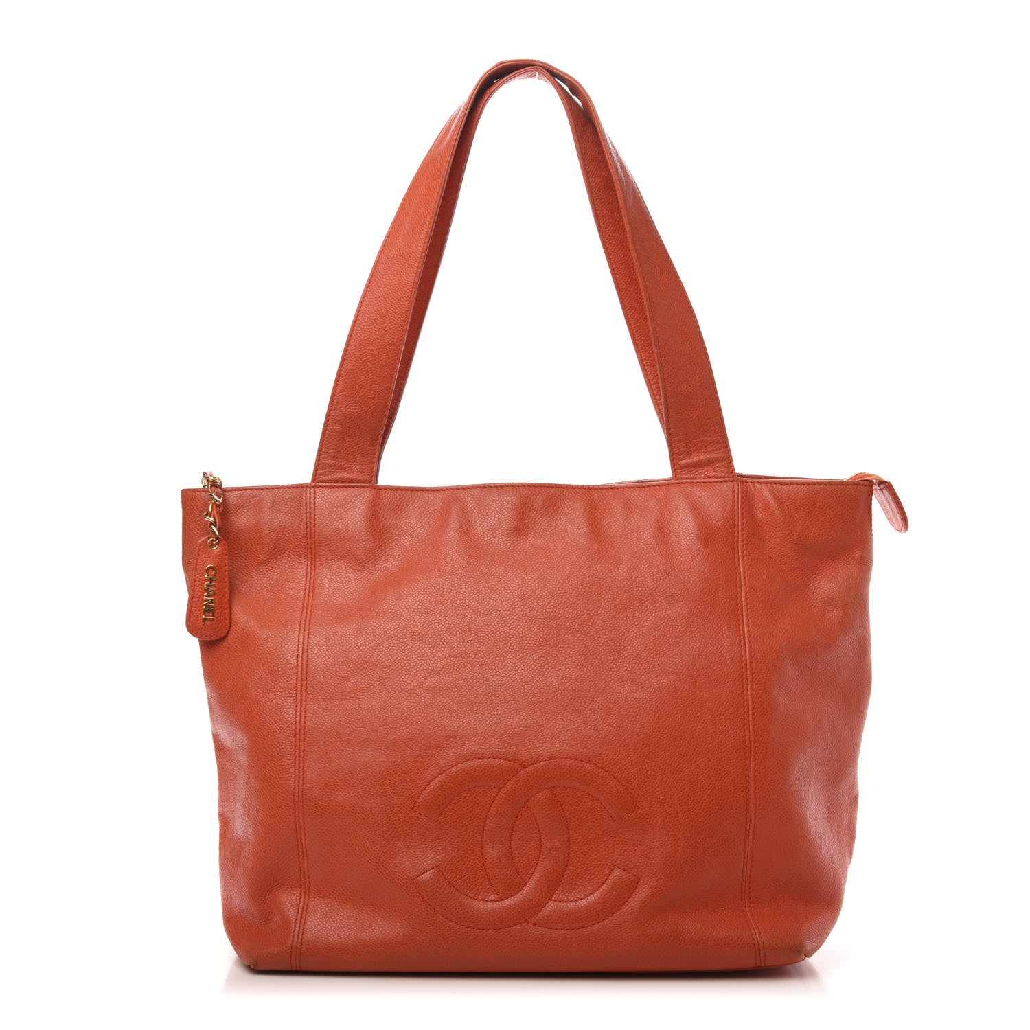 Chanel Caviar CC Tote Orange 1 of 14