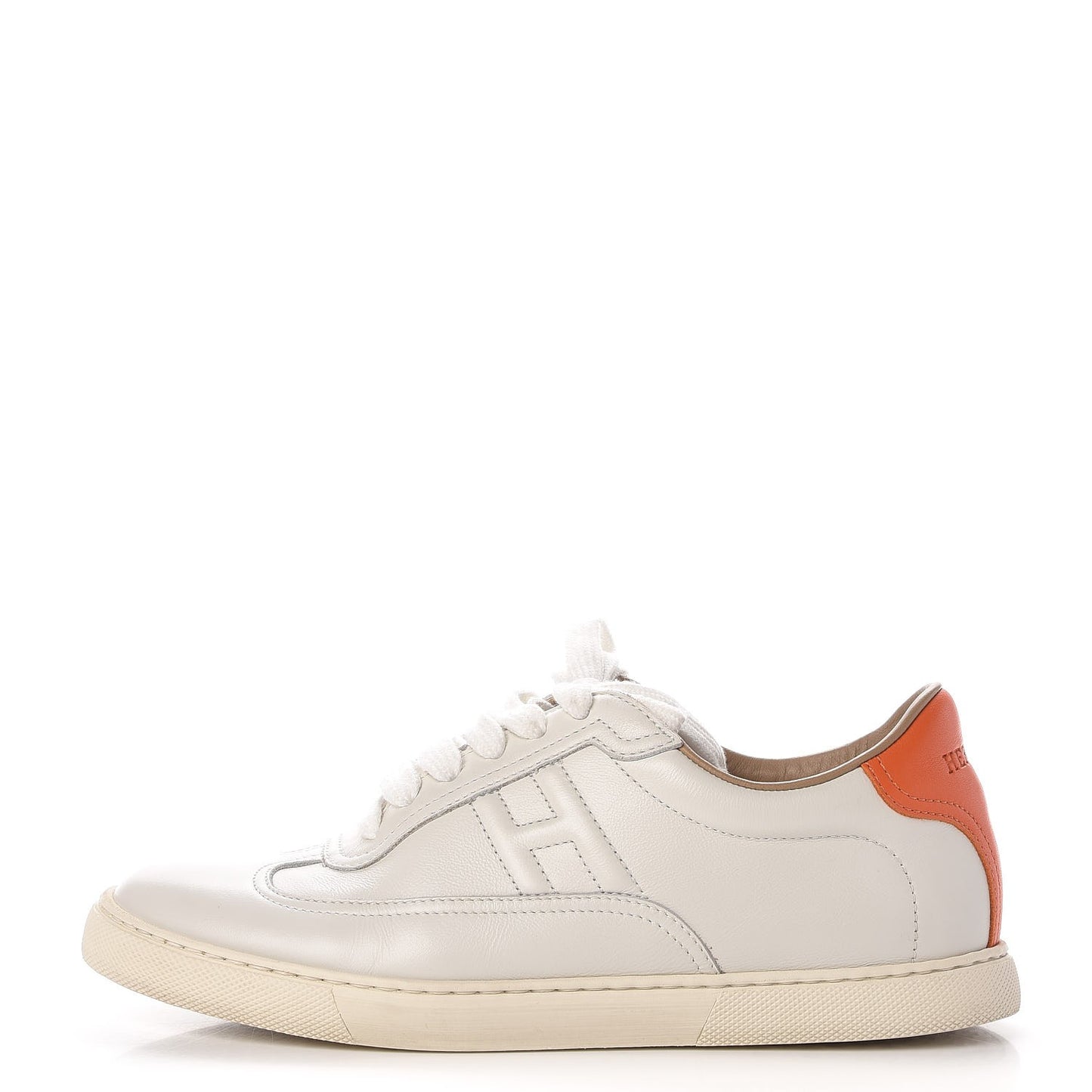 Calfskin Quicker Sneakers 36.5 White Orange